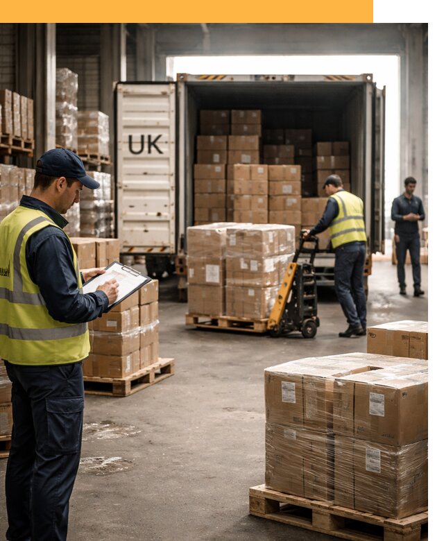 Доставка грузов из Великобритании с таможенным оформлением от 12925