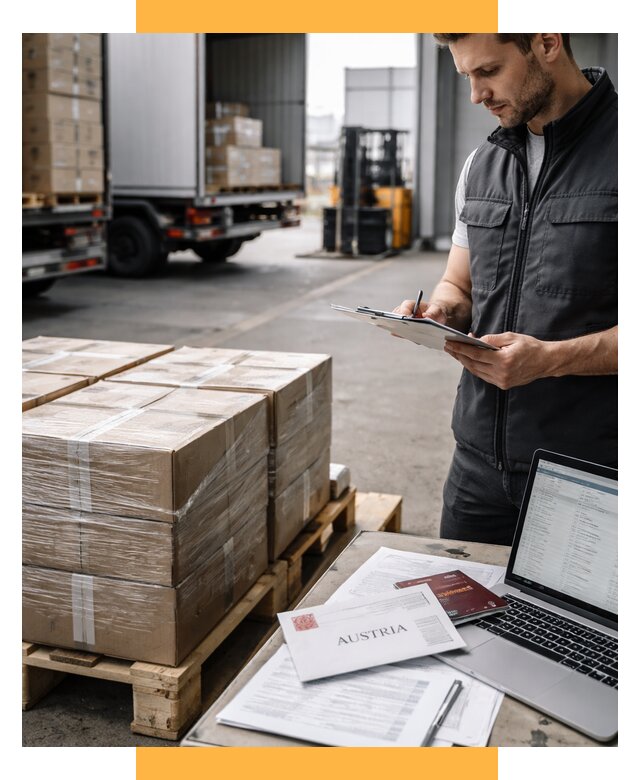 Доставка в Австрию от 67210 р. Логистика и экспорт СетСервис-Рск
